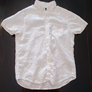 J.Crew white Irish linen short-sleeve *like new*